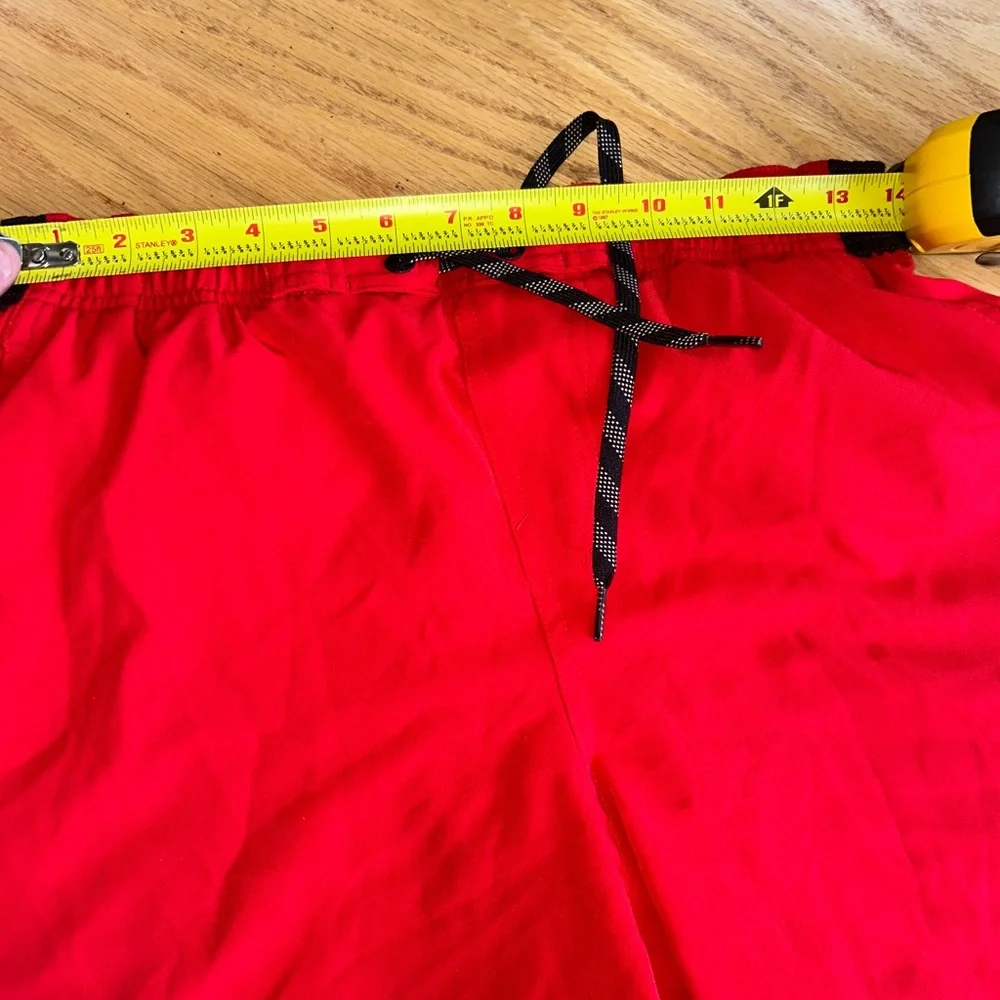 Nike‎ Swim Trunks Men’s Medium Drawstring Pockets Lined Red Black